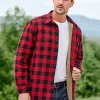 Orton Brothers Sherpa-Lined Buffalo Check Flannel Shirt