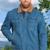 Orton Brothers Sherpa-Lined Cotton Denim Jacket