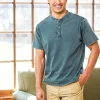 Orton Brothers Short-Sleeve Indigo Henley