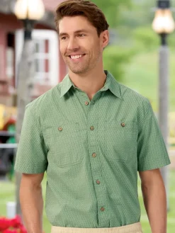 Orton Brothers Short-Sleeve Lightweight Patterned Shirt