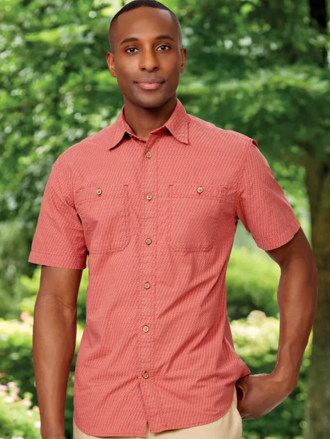 Orton Brothers Short-Sleeve Lightweight Patterned Shirt