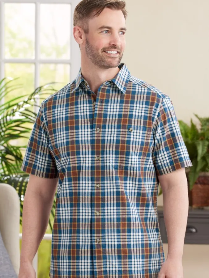 Orton Brothers Short-Sleeve Men's Madras Shirt