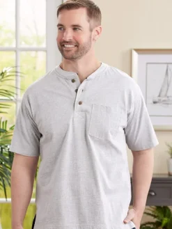 Orton Brothers Short-Sleeve Smooth-Knit Pocket Henley