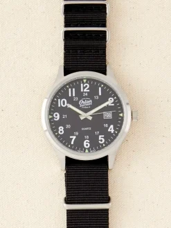 Orton Brothers Stainless-Steel Field Watch With Nylon Wrist Band