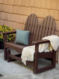 Outdoor Poly Adirondack Slider Bench