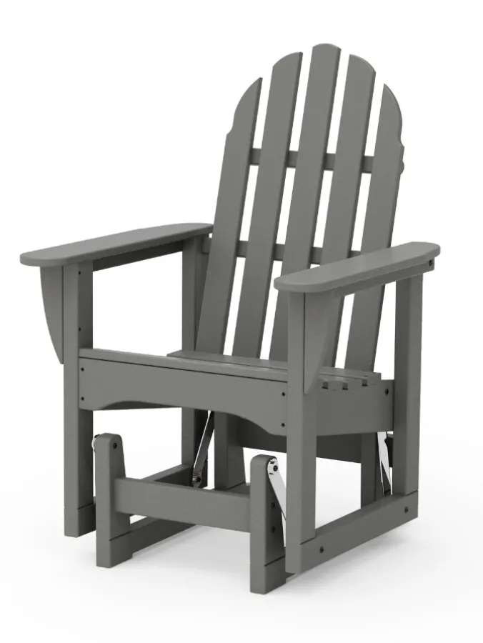 Outdoor Poly Gliding Adirondack Chair
