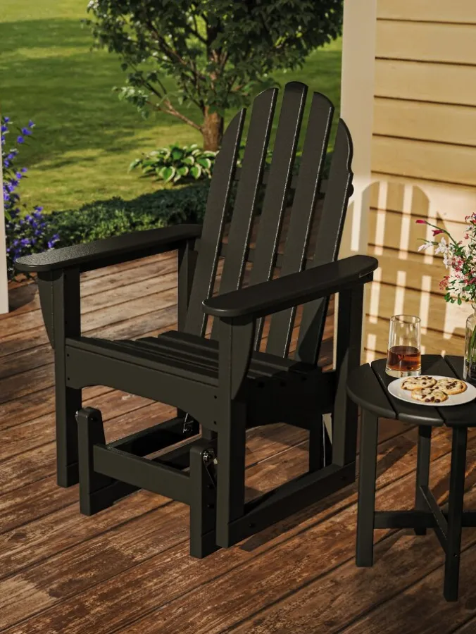 Outdoor Poly Gliding Adirondack Chair