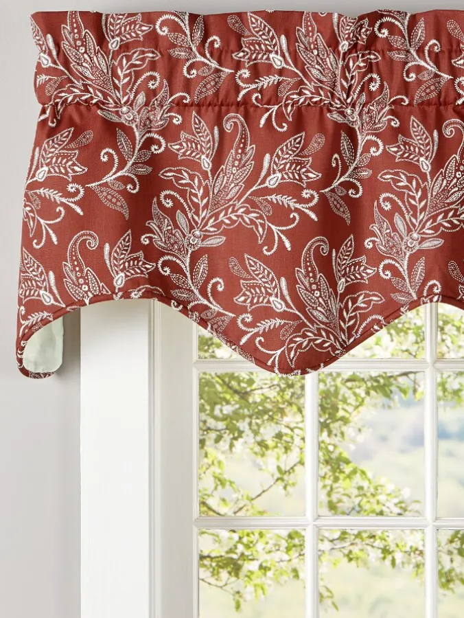 Paisley Forest Lined Rod Pocket Scalloped Valance by Country Curtains®
