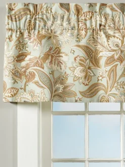 Paisley Jacobean Floral Lined Rod Pocket Tailored Valance by Country Curtains®