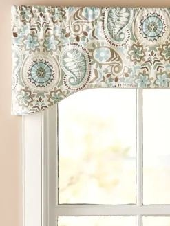 Paisley Palette Lined Rod Pocket Arch Valance