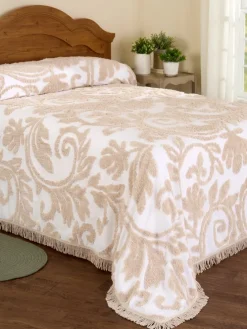 Paisley Swirls Chenille Bedspread