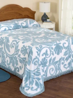 Paisley Swirls Chenille Bedspread