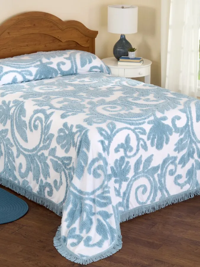 Paisley Swirls Chenille Bedspread