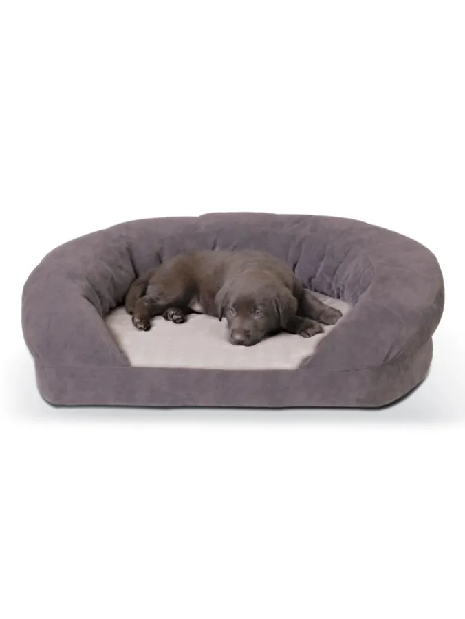 Pampered Pet Microfleece Orthopedic Bolster Bed