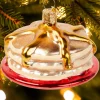 Pancake Stack Blown-Glass Christmas Ornament
