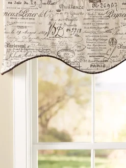 Parisian Note Lined Rod Pocket Scalloped Valance by Country Curtains®