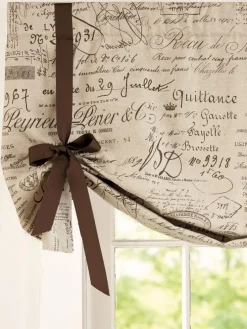 Parisian Note Lined Rod Pocket Tie-Up Valance by Country Curtains®