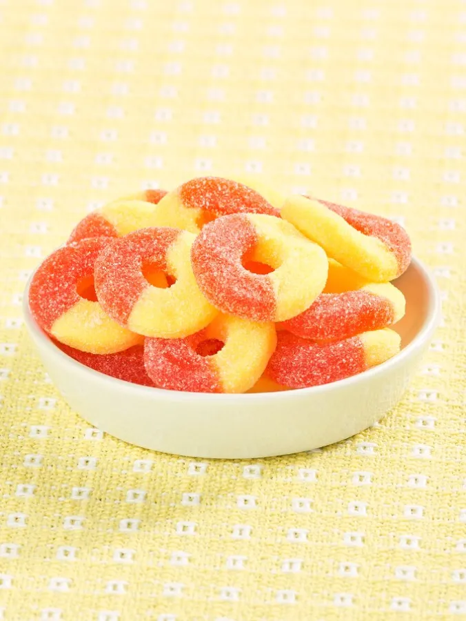 Peach Gummy Rings, 1.5 Pound Bag