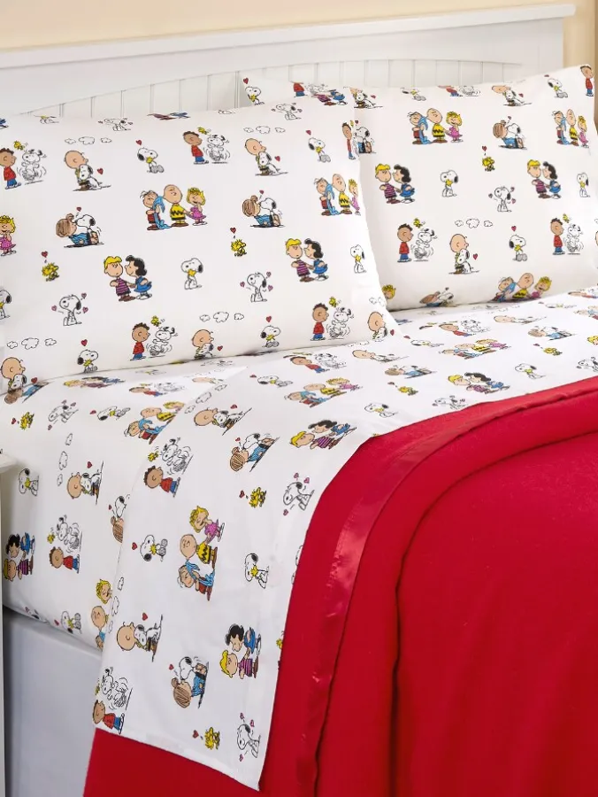 Peanuts Best Friends Portuguese Cotton Percale Sheet Set