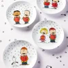 4 Peanuts Christmas Carolers Appetizer Plates
