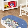 Peanuts Christmas Caroling Braided Cotton Throw Rug