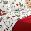 Peanuts Christmas Caroling Portuguese Flannel Sheet Set