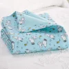 Peanuts Dancing Snoopy and Woodstock Portuguese Cotton Double-Flannel Blanket or Throw
