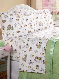Peanuts Easter Beagle Portuguese Cotton Percale Sheet Set