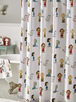 Peanuts Gang Cotton Shower Curtain
