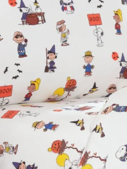Peanuts Halloween Party Portuguese Cotton Percale Sheet Set