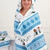 Peanuts Nordic Print Cotton Child's Hooded Towel