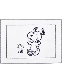 Peanuts Snoopy and Woodstock Portuguese Cotton Jacquard Bath Mat