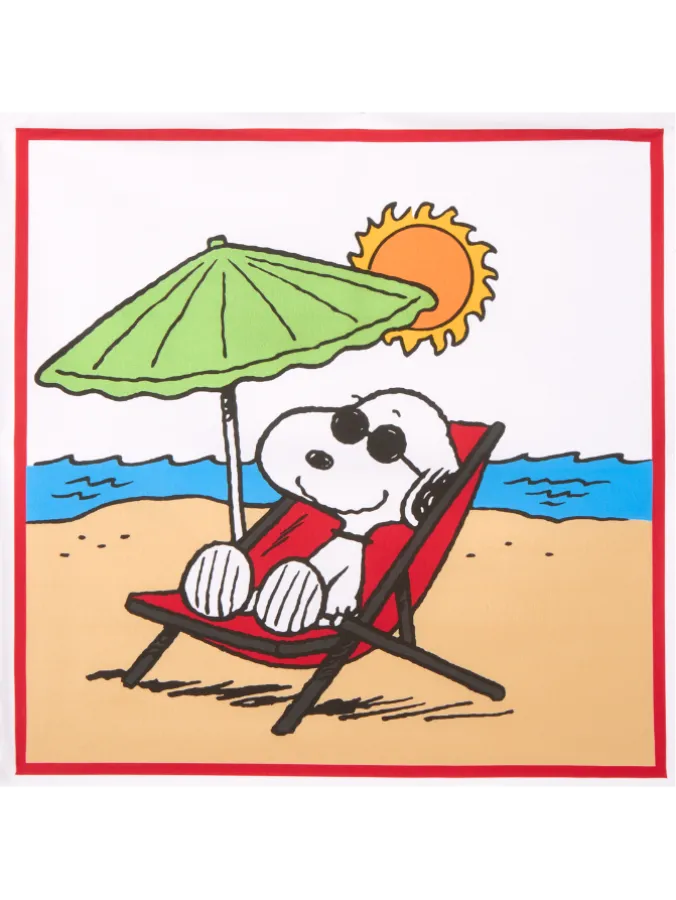 Peanuts Snoopy's Beach Day 18 Inch Indoor/Outdoor Throw Pillow Cover