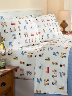 Peanuts Summer Fun Portuguese Cotton Percale Sheet Set