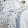 Petals and Plaid Portuguese Cotton Percale Sheet Set