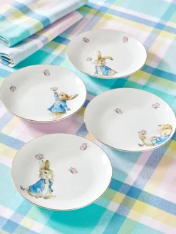Peter Rabbit Porcelain Appetizer/Dessert Plate, Set of 4
