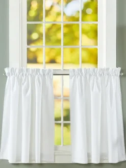 Petite Hobnail Trim Rod Pocket Tiers