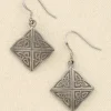Pewter Celtic Knot Drop Earrings