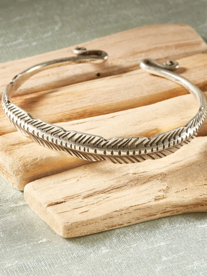 Pewter Feather Bracelet
