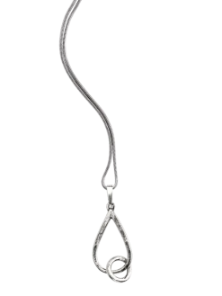 Pewter Rolling Stone Necklace
