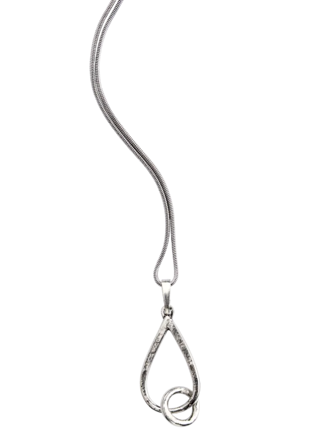 Pewter Rolling Stone Necklace