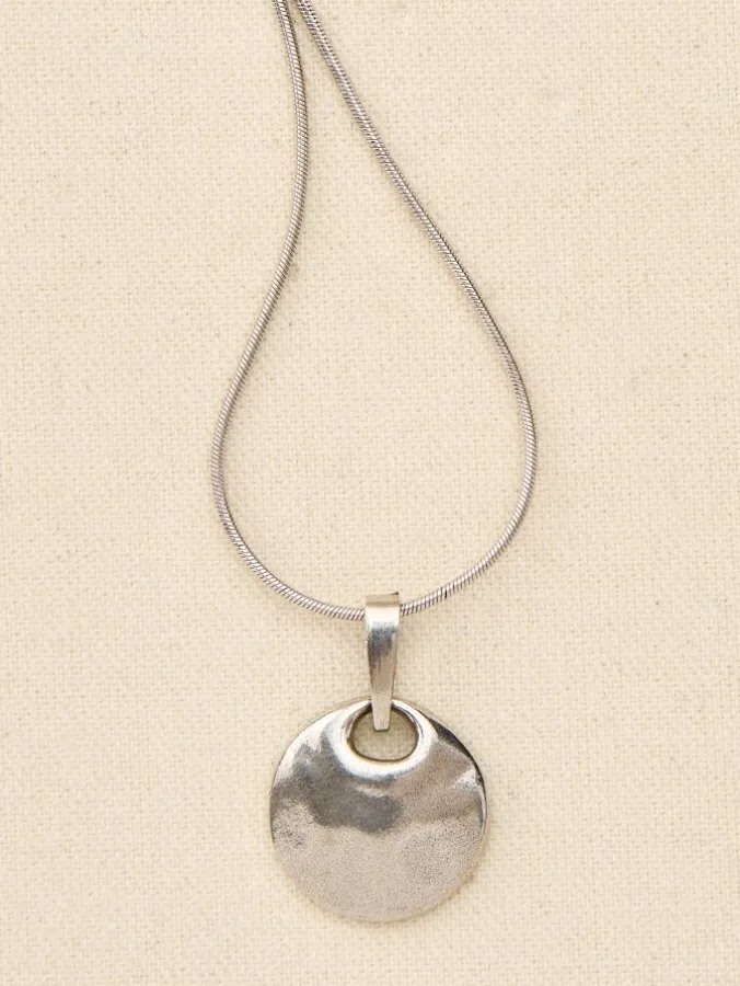 Pewter Serenity Pendant Necklace