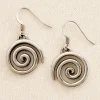 Pewter Spiral Drop Earrings