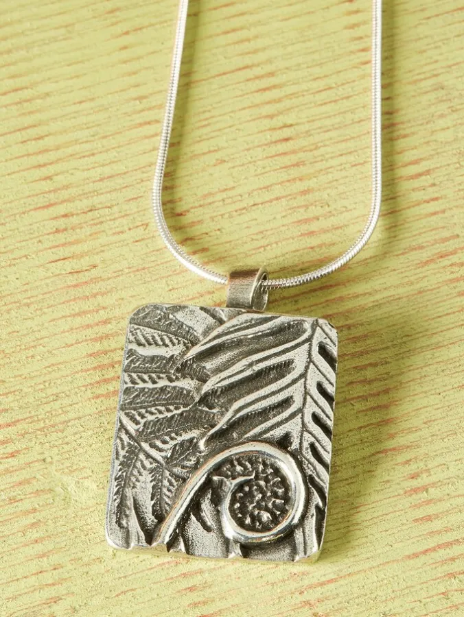 Pewter Woodland Pendant Necklace