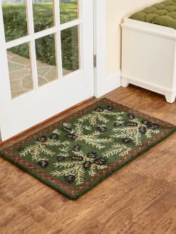 Pine Cone Forest Hooked Wool Rug