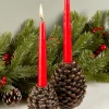 Pine Cone Taper Candle Holder, Set of 2