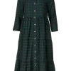 Plaid Flannel Tiered Midi Dress