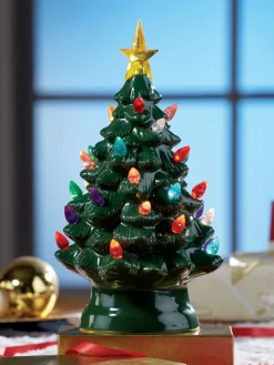 Plug In Ceramic Christmas Tree