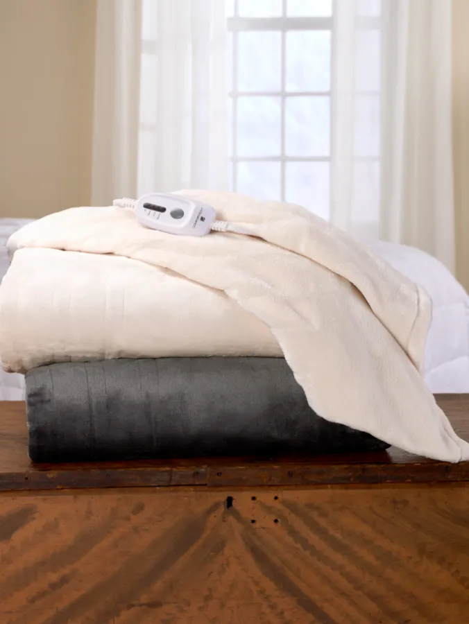 Plush Fleece Electric Heated Blanket