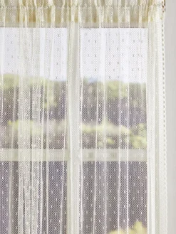 Point d'Esprit Rod Pocket Sheer Curtain Panel